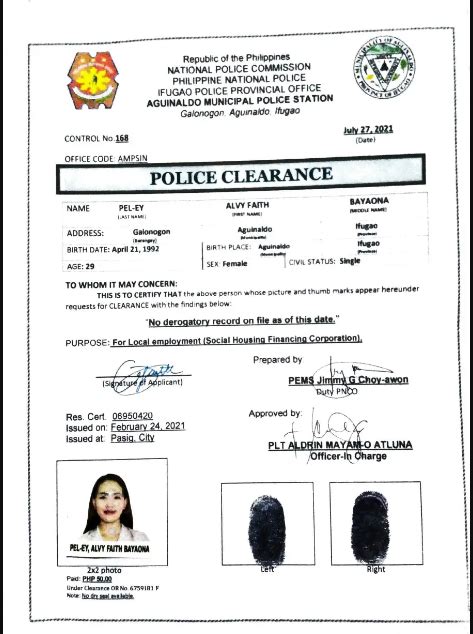 marulas police clearance|National Police Clearance.